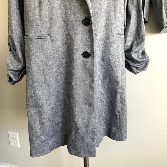 Lane Bryant Linen Cotton Blend Bermuda Shorts Suit Set Jacket 18 Shorts 20 NWT - Picture 4 of 15